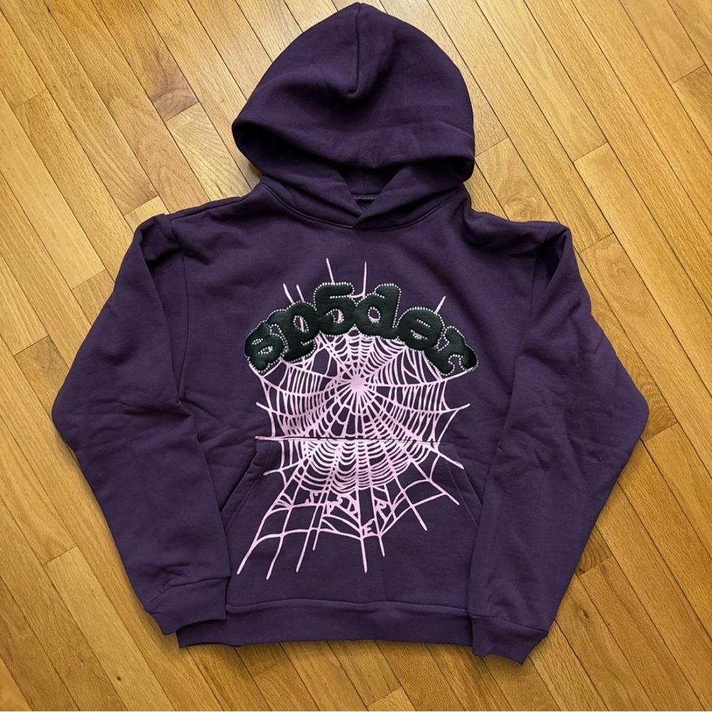 Purple sp5der og sweatshirt